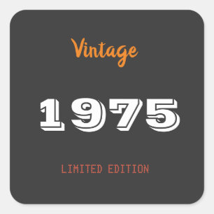 Vintage 1975 Sticker - 50th Birthday Limited Edit