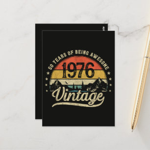 Vintage 1976 50 Jaar oud 50ste verjaardag Briefkaart