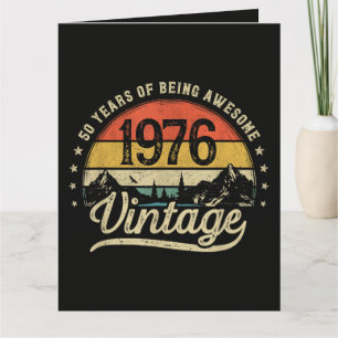 Vintage 1976 50 Jaar Oud 50ste Verjaardag Kaart