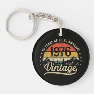 Vintage 1976 50 Jaar Oud 50ste Verjaardag Sleutelhanger