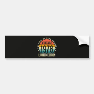 Vintage 1976 50e verjaardag Geboren in 1976 Bumpersticker