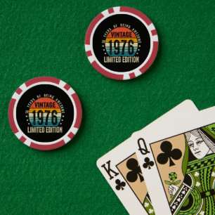 Vintage 1976 50e verjaardag Geboren in 1976 Poker Chips