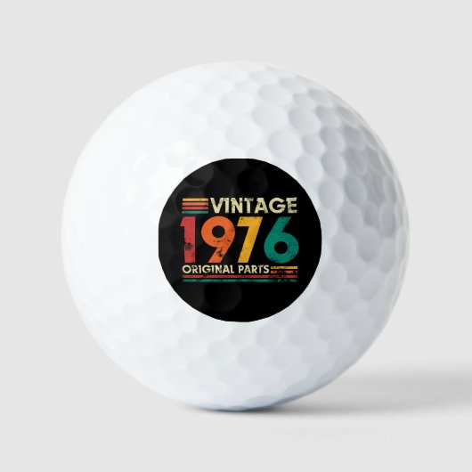 Vintage 1976 50e verjaardag golfballen (Voorkant)