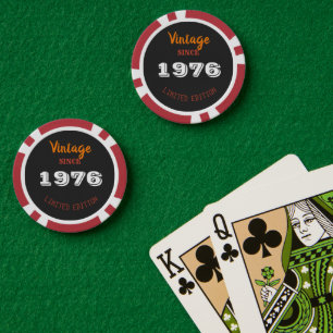 Vintage 1976 – 50e verjaardag Limited Edition cade Poker Chips