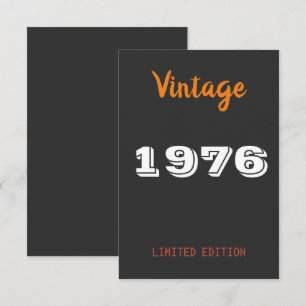 Vintage 1976 50e verjaardag – Retro feestartikelen Bedankkaart