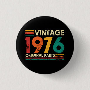 Vintage 1976 50e verjaardag ronde button 3,2 cm