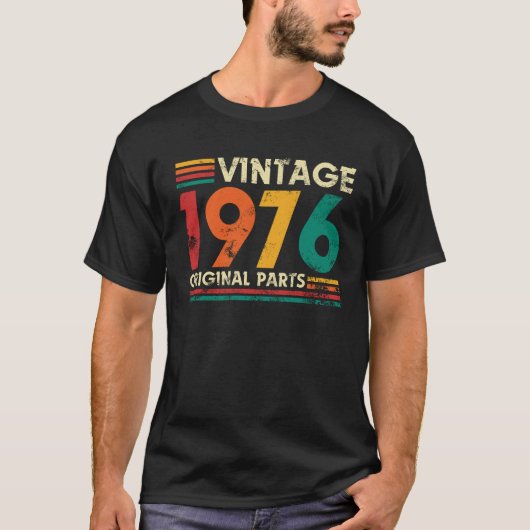 Vintage 1976 50e verjaardag t-shirt (Voorkant)