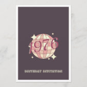 Vintage 1976 50e verjaardagsfeest Uitnodiging (Achterkant)