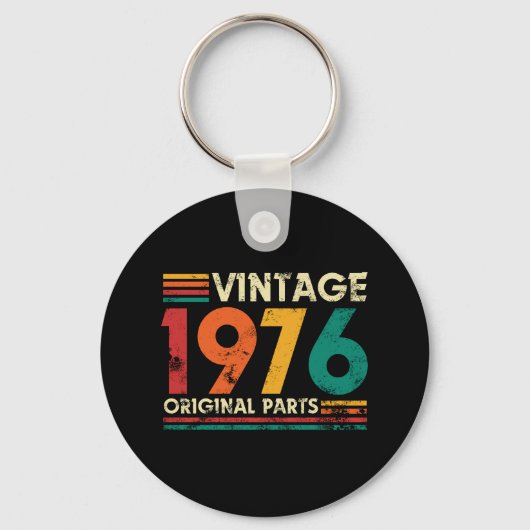 Vintage 1976 50ste verjaardag sleutelhanger (Voorkant)