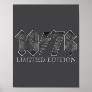 Vintage 1976 Clic 50 Jaar Oud Verjaardag 50ste Ver Poster