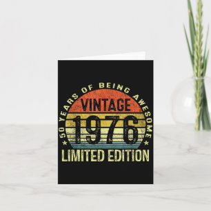 Vintage 1976 Limited Editie 50 Jaar Oud 50ste Verj Kaart