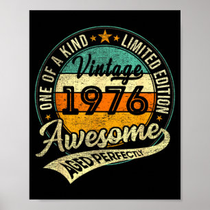 Vintage 1976 Limited Editie 50 Jaar Oud 50ste Verj Poster