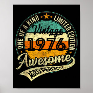 Vintage 1976 Limited Editie 50 Jaar Oud 50ste Verj Poster