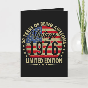 Vintage 1976 Limited Editie 50 Jaar Oud Feestdagen Kaart