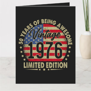 Vintage 1976 Limited Editie 50 Jaar Oud Kaart