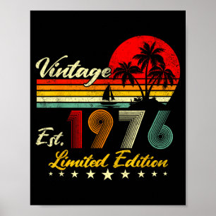 Vintage 1976 Limited Edition 50e Verjaardag 50 Jaa Poster