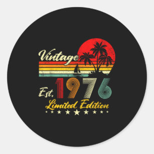 Vintage 1976 Limited Edition 50e verjaardag 50 jaa Ronde Sticker