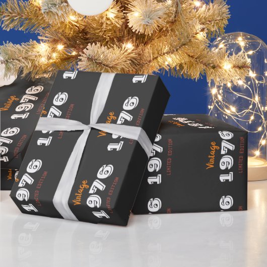Vintage 1976 – Limited Edition 50e verjaardag Cadeaupapier (Feestdagen)