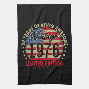 Vintage 1976 Limited Edition 50e verjaardag Theedoek