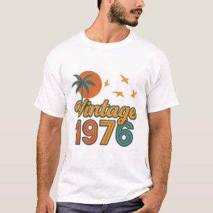 Vintage 1976 Limited Edition Mannen Vrouwen Verjaa T-shirt