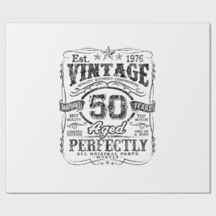 Vintage 1976 Limited Edition-shirt 50 jaar oud 50t Cadeaupapier