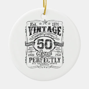 Vintage 1976 Limited Edition Shirt 50 Jaar Oud 50t Keramisch Ornament