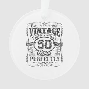 Vintage 1976 Limited Edition T-shirt 50 Jaar Oud 5 Ornament