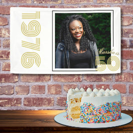 Vintage 1976 Retro 50th Birthday White Photo  Spandoek