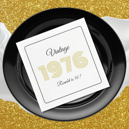 Vintage 1976 Retro Birthday 50th Birthday White Servet