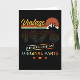 Vintage 1976 Retro Birthday Kaart