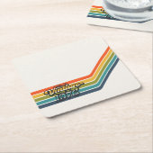 Vintage 1976 Retro Design paper coaster Kartonnen Onderzetters (Schuin)