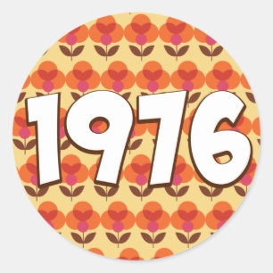 Vintage 1976 ronde sticker