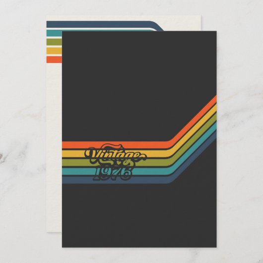 Vintage 1976 Style Birthday  Kaart (Voorkant / Achterkant)