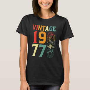 Vintage 1977 45 Jaar Oud Verjaardag Camping Wandel T-shirt