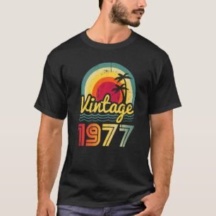 Vintage 1977 45 Jaar Oude Mannen en Vrouwen 44e Ge T-shirt