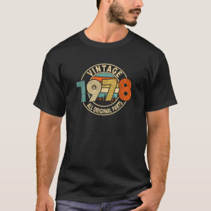 Vintage 1978 44 jaar oud Cadeau 44ste Verjaardag T-shirt
