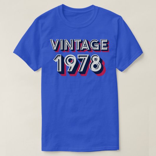 Vintage 1978 t-shirt (Design voorkant)