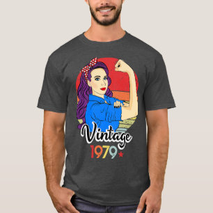Vintage 1979 42e Verjaardag 42 Jaar Oud Dag Gebore T-shirt