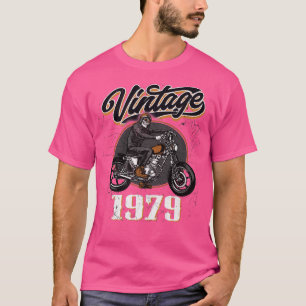 Vintage 1979, geboren in 1979 43e motorfiets motor t-shirt