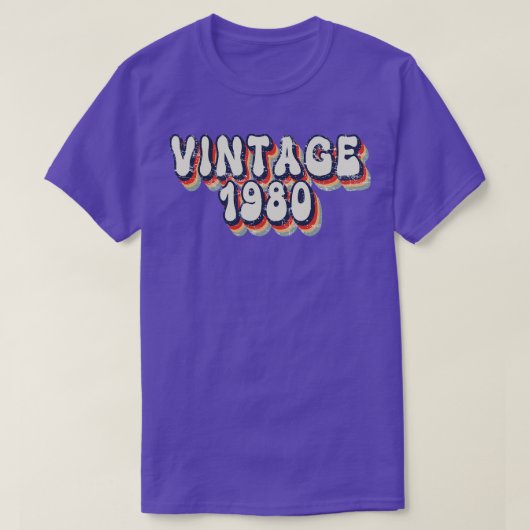 Vintage 1980 1 t-shirt (Design voorkant)