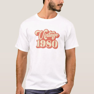 Vintage 1980 40 jaar oud geschenken 40e verjaardag t-shirt