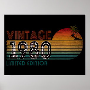 vintage 1980 gelimiteerde editie poster