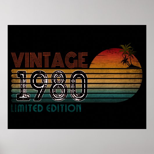 vintage 1980 gelimiteerde editie poster (Voorkant)