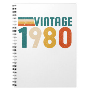 VINTAGE 1980 NOTITIEBOEK