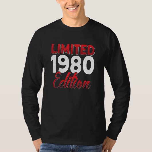 Vintage 1980 Retro Bitrthday T-shirt (Voorkant)