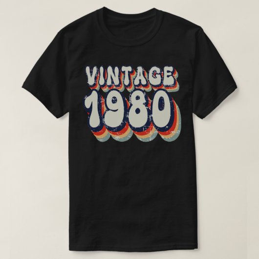 Vintage 1980 t-shirt (Design voorkant)