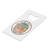 Vintage 1981 creditkaart flessenopener (Achterkant Gekanteld)