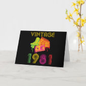 Vintage 1981 kaart (Gele Bloem)