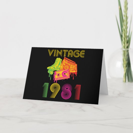 Vintage 1981 kaart (Voorkant)