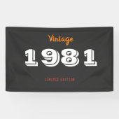 Vintage 1981 Limited Edition Gift Banner – Retro (Horizontaal)